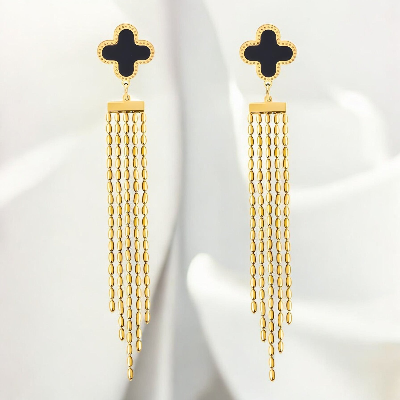 18K gold plated Stainless steel earrings - zemarajewelry