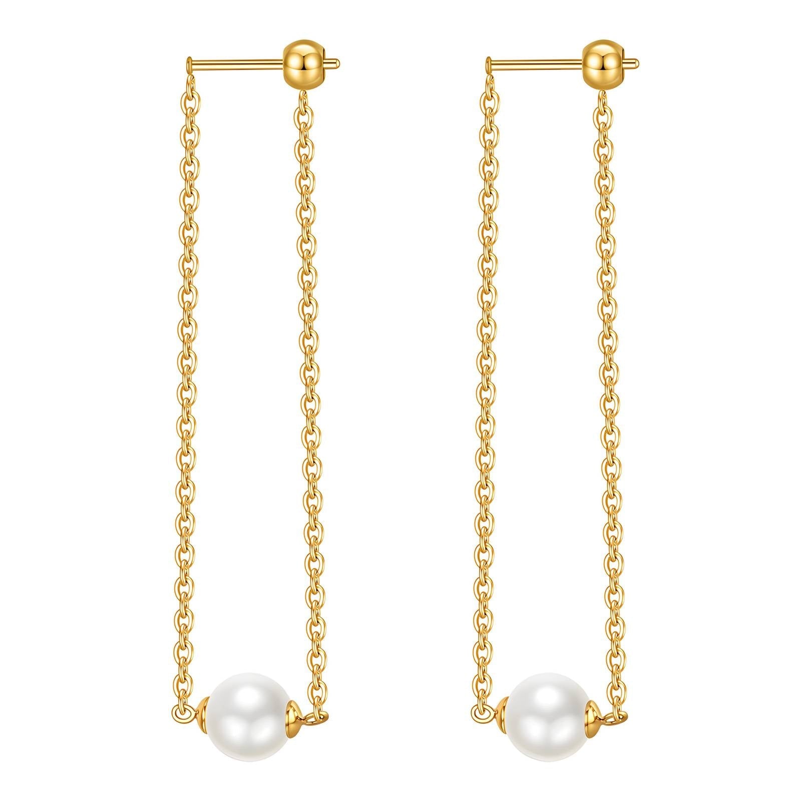 18K gold plated Stainless steel earrings, Intensity - zemarajewelry