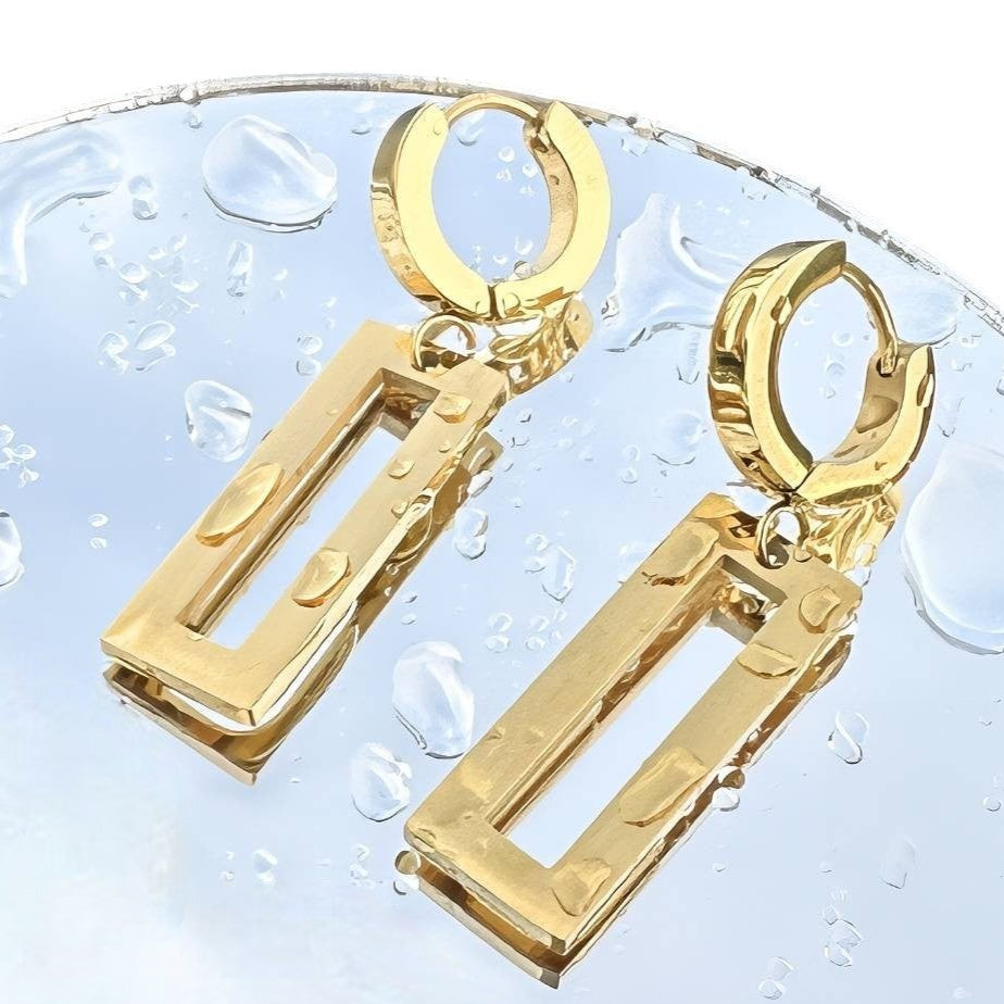18K gold plated Stainless steel earrings - zemarajewelry