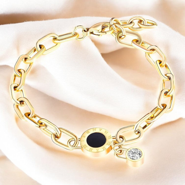 18K gold plated Stainless steel bracelet - zemarajewelry