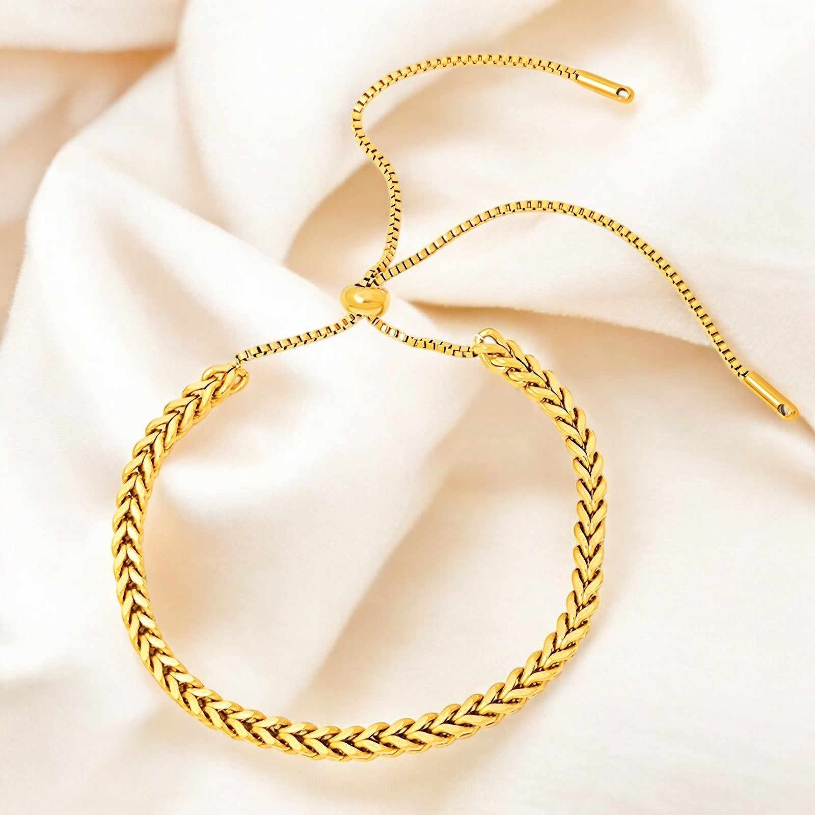 18K gold plated Stainless steel bracelet - zemarajewelry