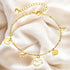 18K gold plated Stainless steel "Hearts" bracelet - zemarajewelry