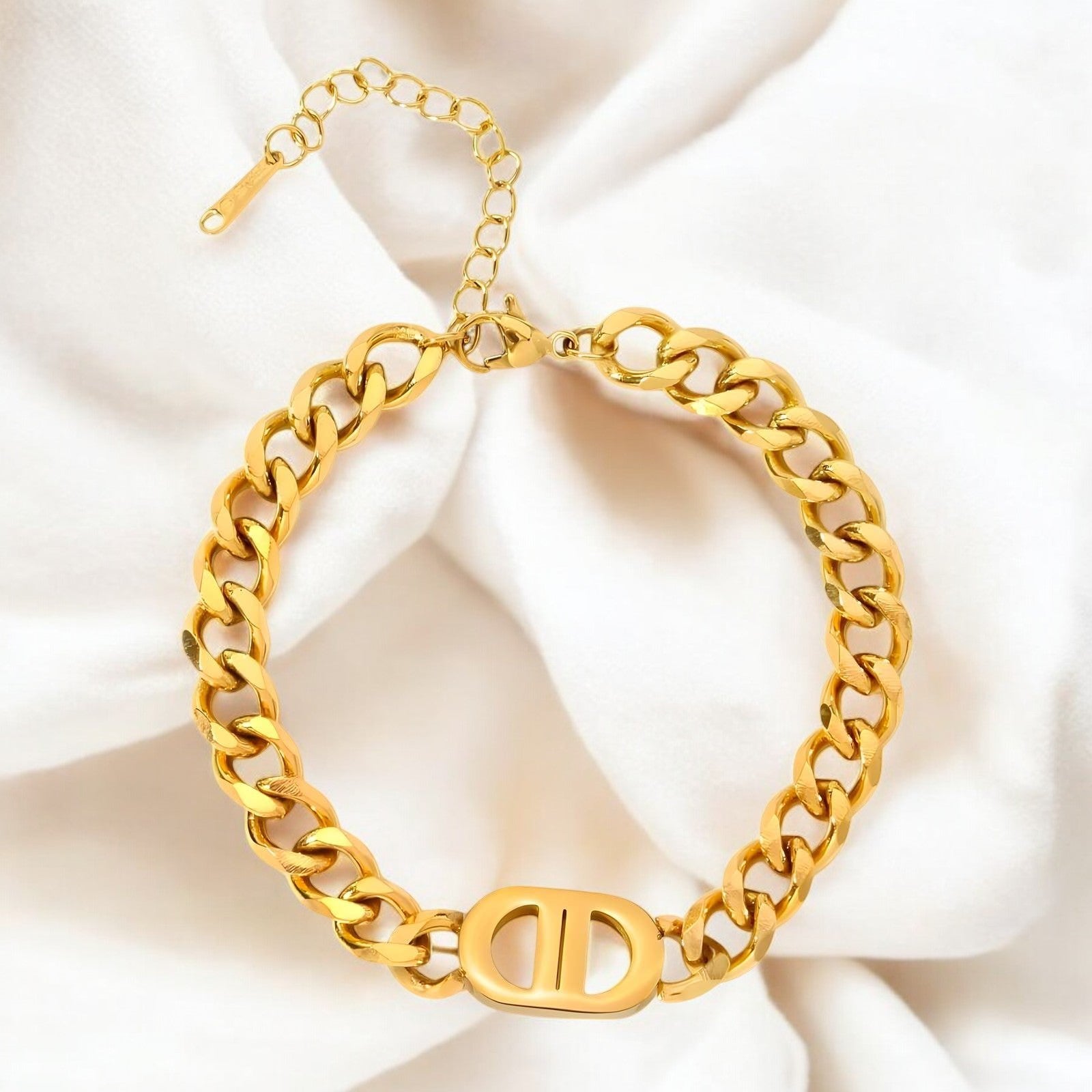 18K gold plated Stainless steel bracelet - zemarajewelry