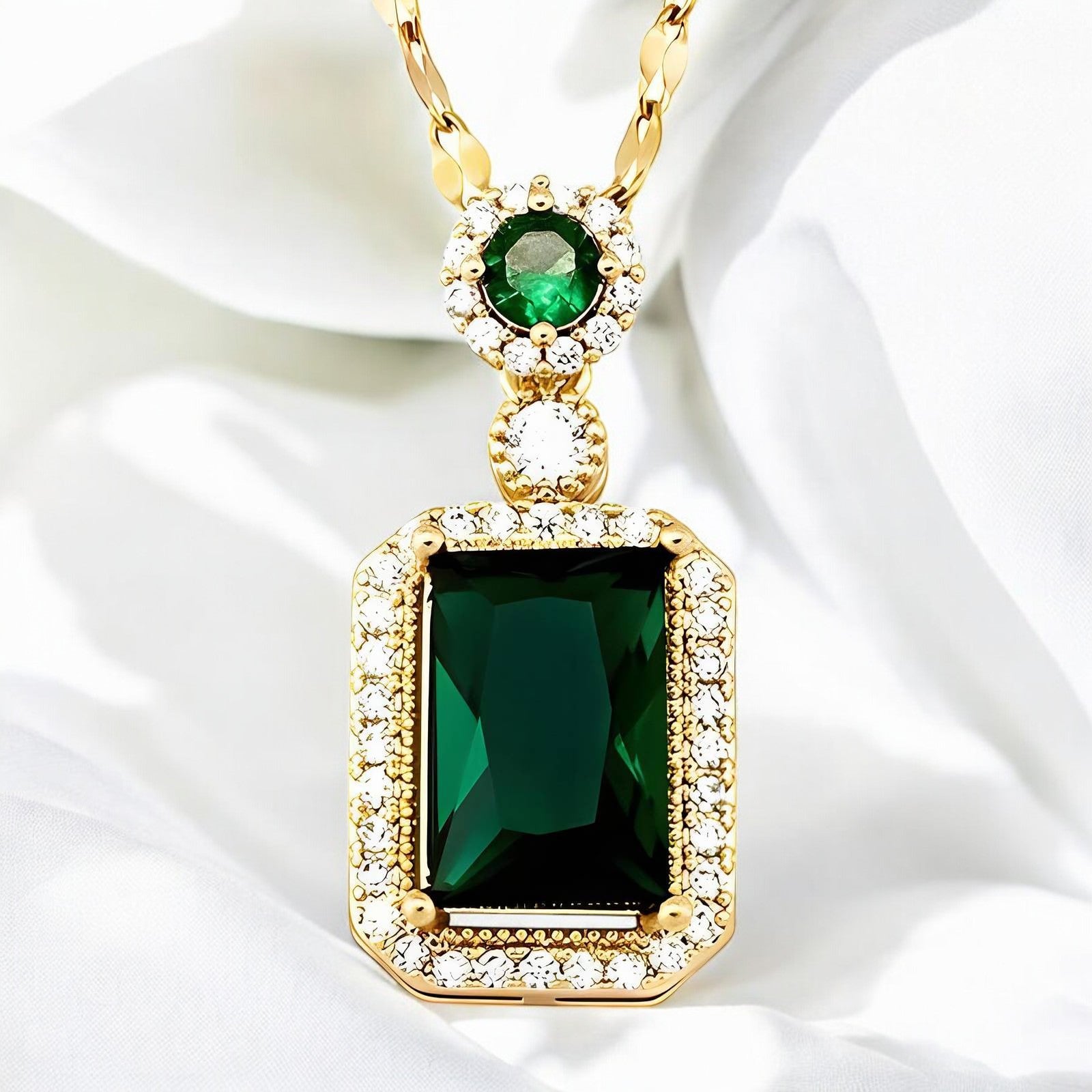 18K gold plated Stainless steel necklace - zemarajewelry