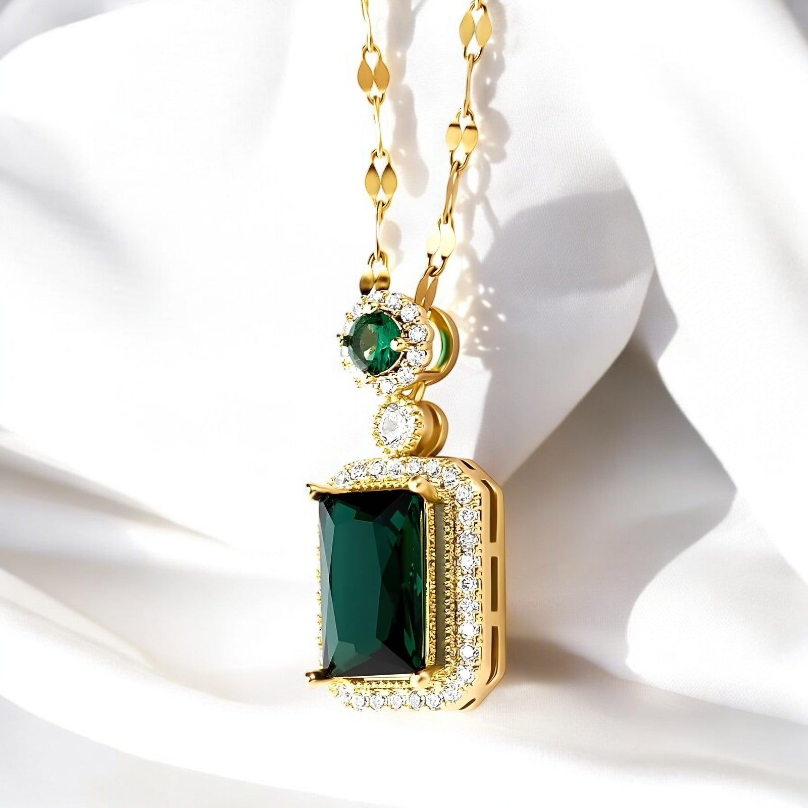 18K gold plated Stainless steel necklace - zemarajewelry