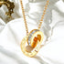 18K gold plated Stainless steel necklace - zemarajewelry