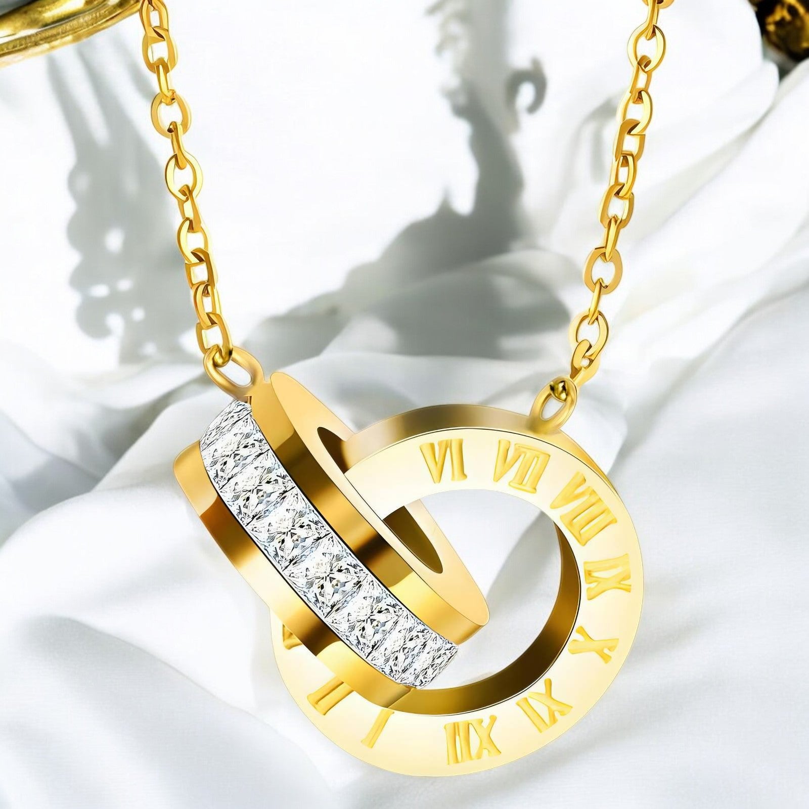18K gold plated Stainless steel necklace - zemarajewelry