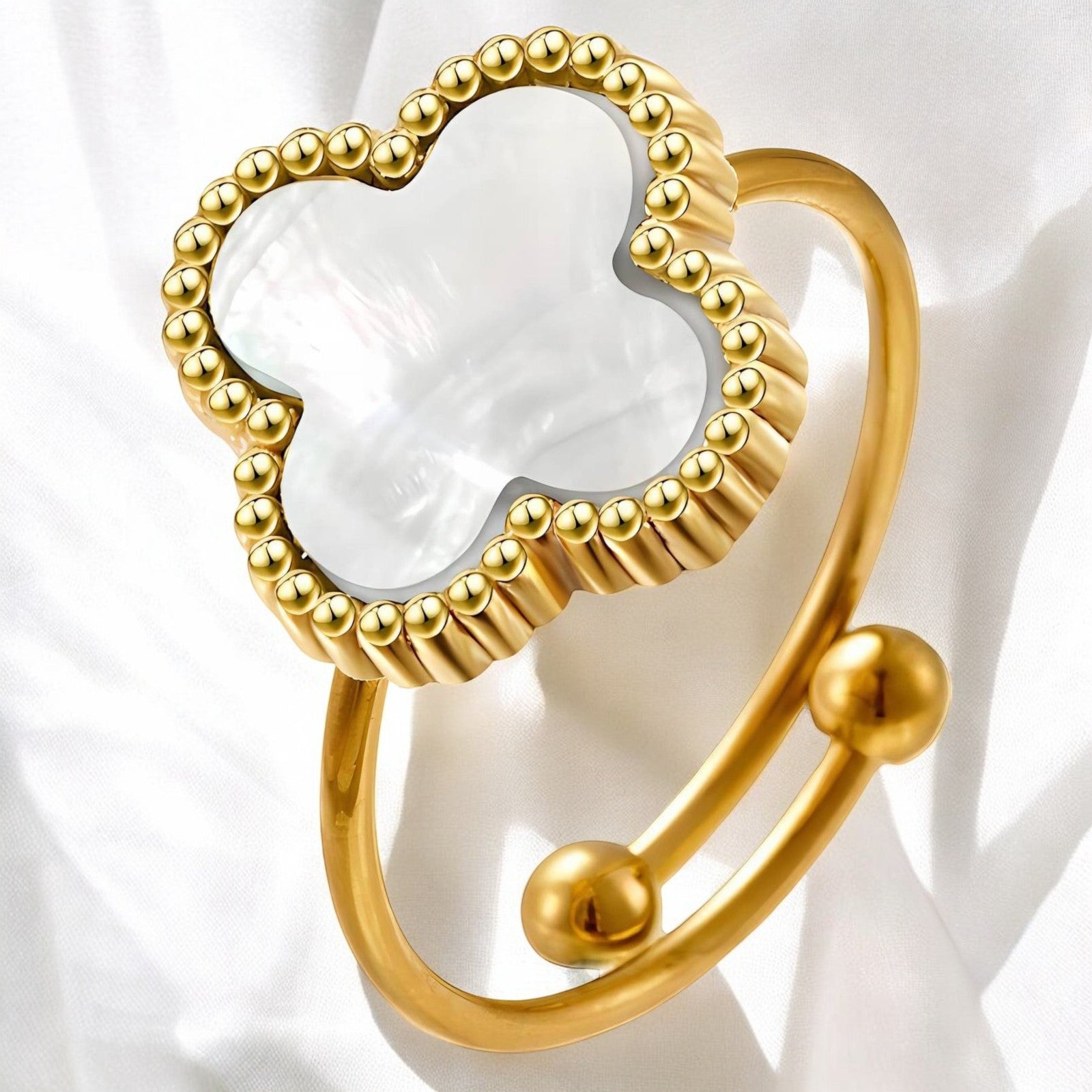18K gold plated Stainless steel finger ring - zemarajewelry