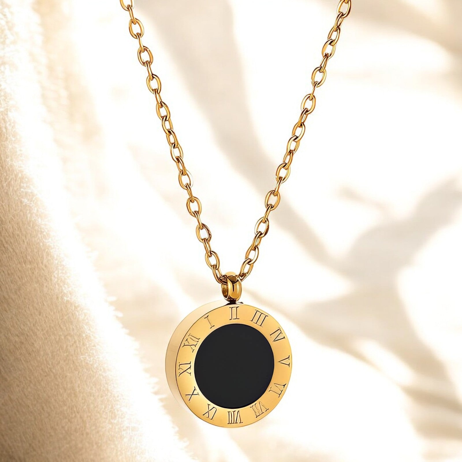18K gold plated Stainless steel necklace - zemarajewelry