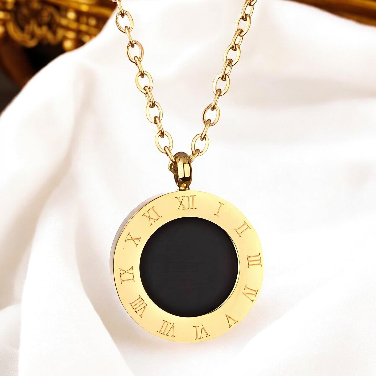 18K gold plated Stainless steel necklace - zemarajewelry