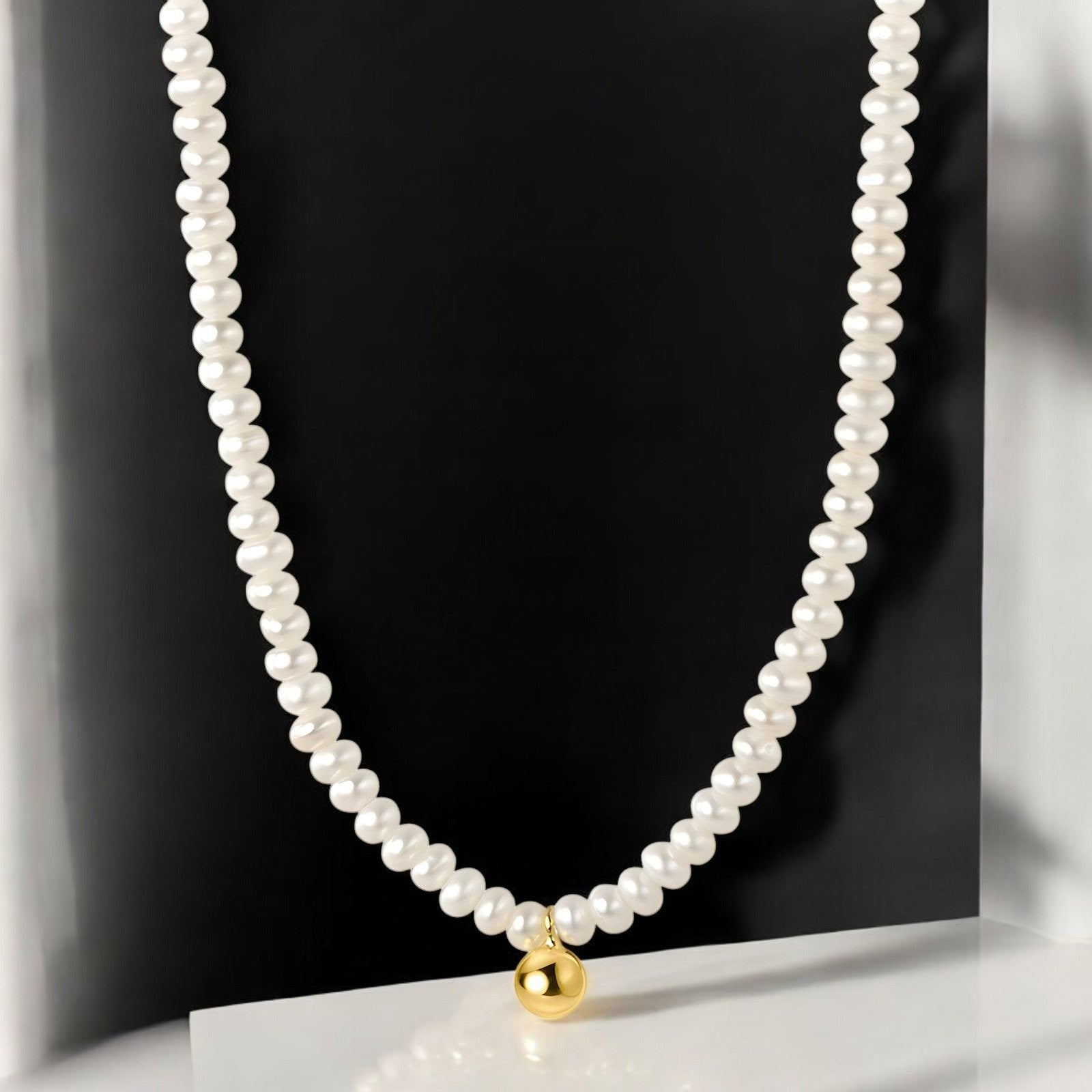 18K gold plated Stainless steel necklace - zemarajewelry