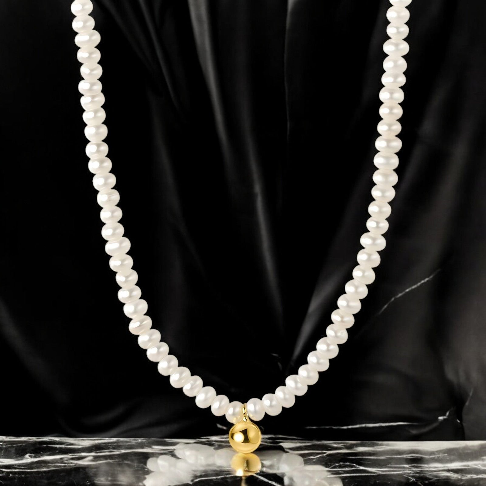 18K gold plated Stainless steel necklace - zemarajewelry