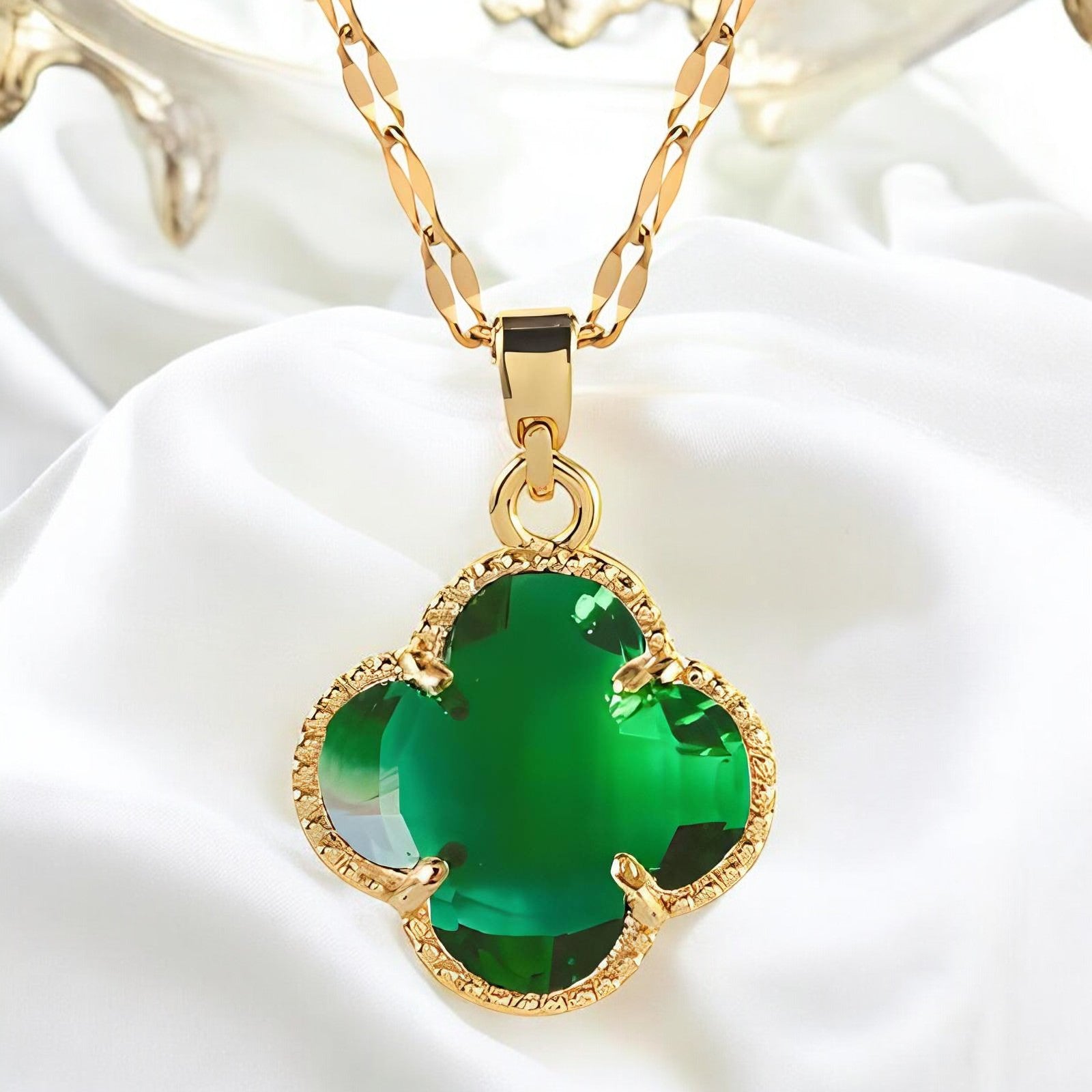 18K gold plated Stainless steel necklace - zemarajewelry
