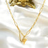 18K gold plated Stainless steel "Heart" necklace - zemarajewelry
