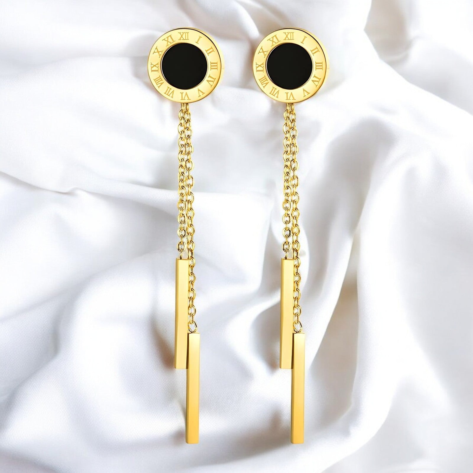 18K gold plated Stainless steel earrings - zemarajewelry
