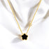 18K gold plated Stainless steel "Flower" necklace - zemarajewelry