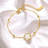 18K Gold-Plated Flower Bracelet - zemarajewelry