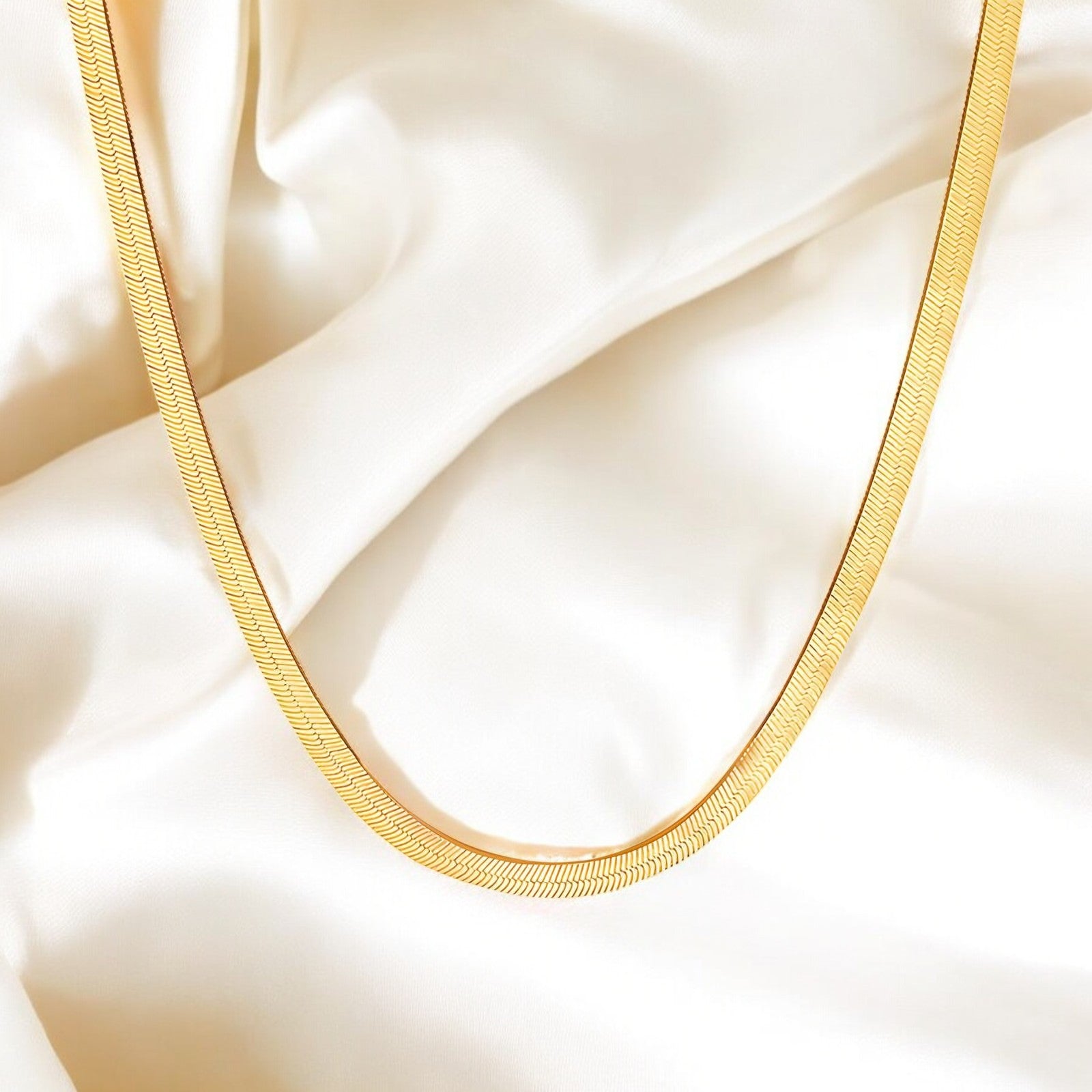18K gold plated Stainless steel necklace - zemarajewelry