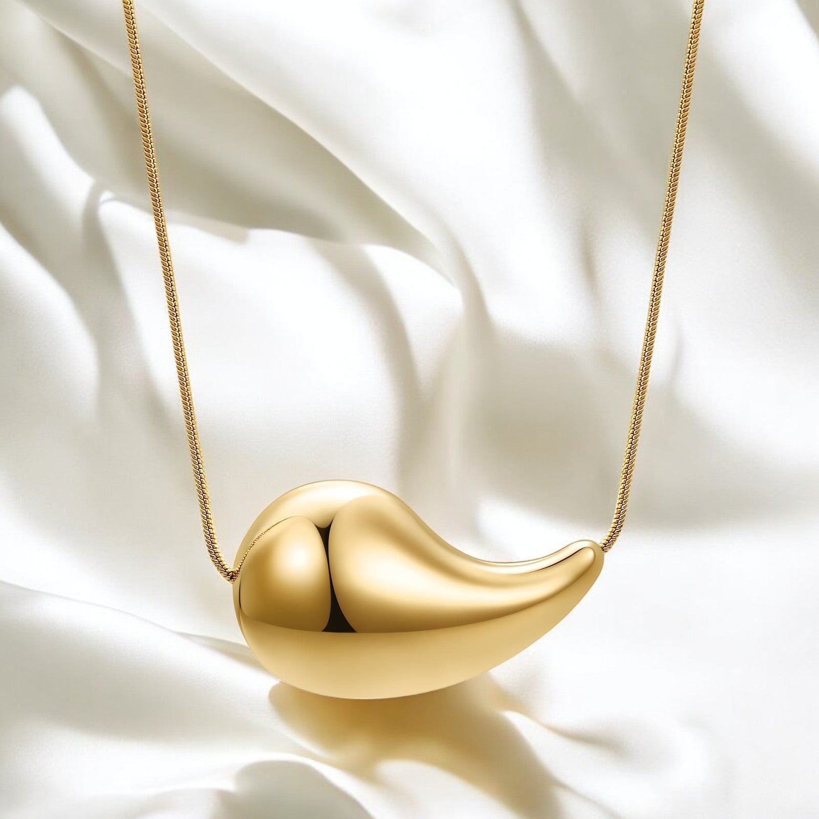 18K gold plated Stainless steel necklace - zemarajewelry