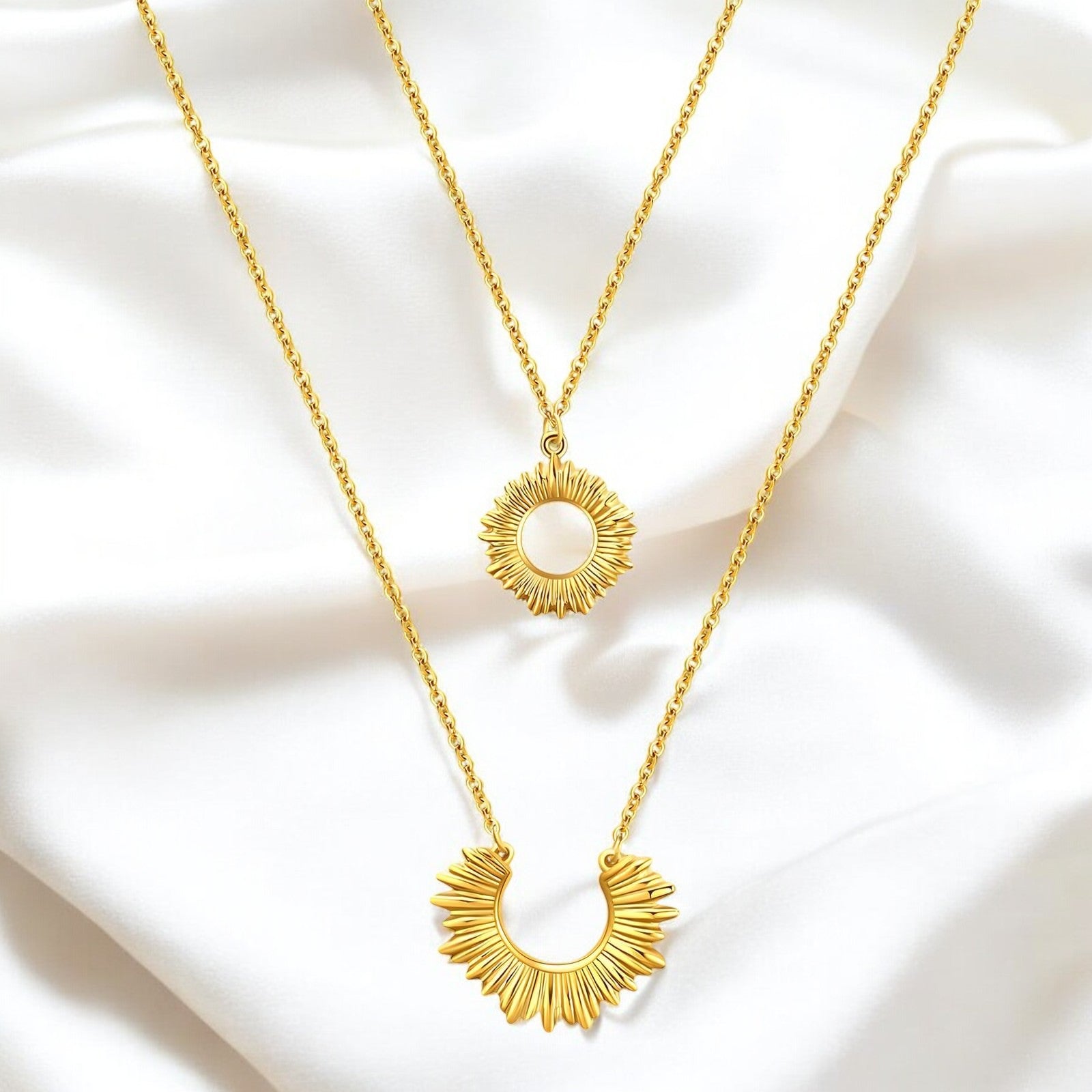 18K gold plated Stainless steel necklace - zemarajewelry