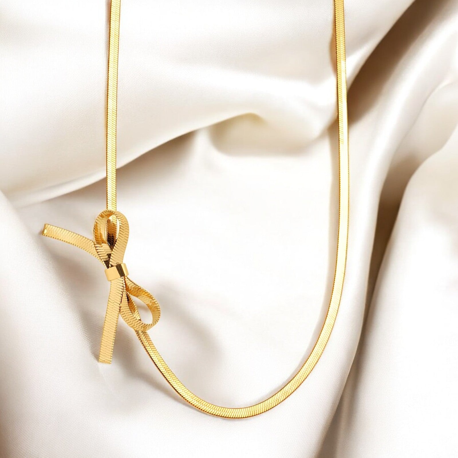 18K gold plated Stainless steel necklace - zemarajewelry