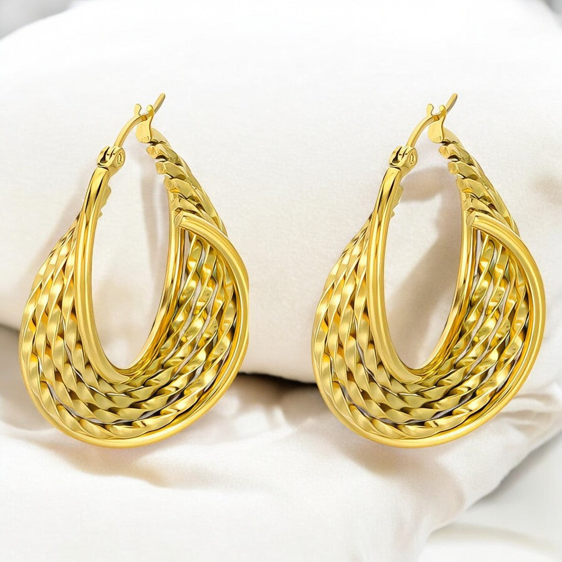 18K gold plated Stainless steel earrings - zemarajewelry