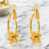18K gold plated Stainless steel "Stars" earrings - zemarajewelry