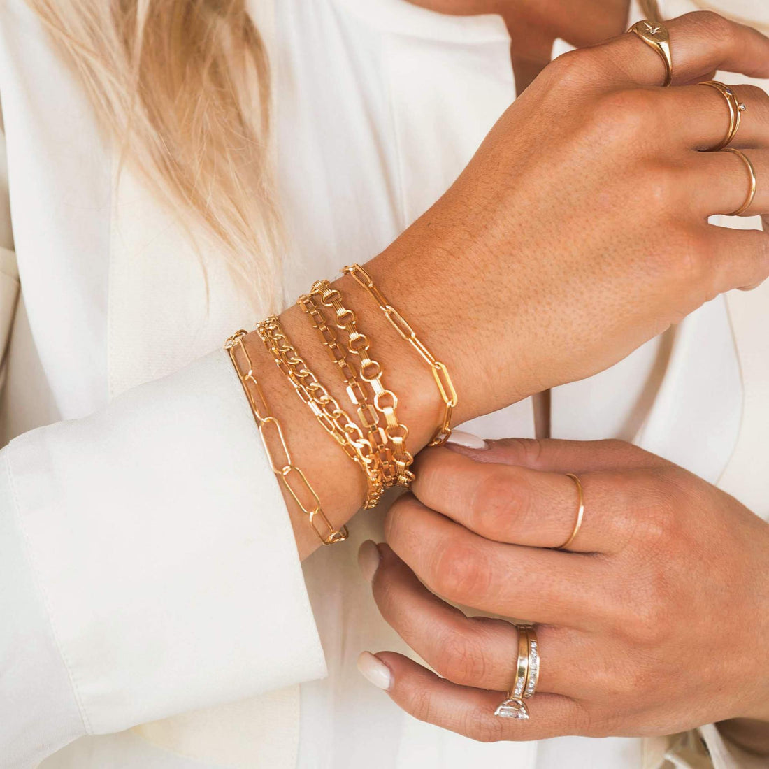 18K gold plated Stainless steel bracelet - zemarajewelry