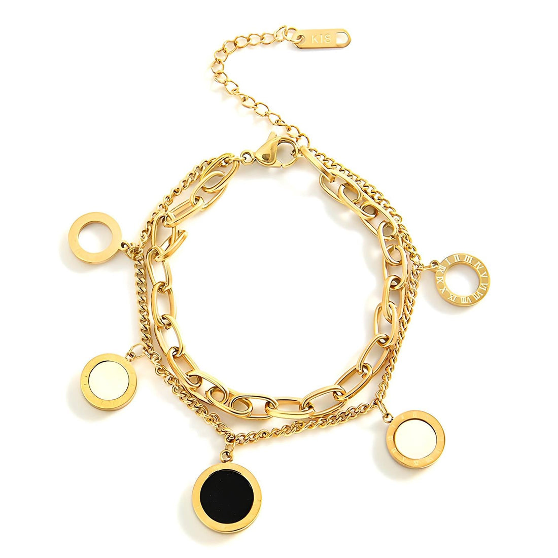 18K gold plated Stainless steel bracelet - zemarajewelry