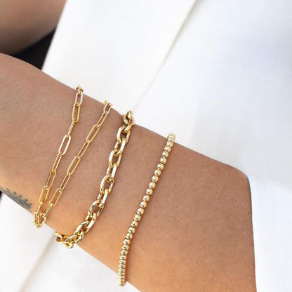 18K gold plated Stainless steel bracelet - zemarajewelry