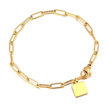 18K gold plated Stainless steel bracelet, Intensity - zemarajewelry
