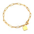 18K gold plated Stainless steel bracelet, Intensity - zemarajewelry