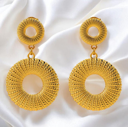 18K gold plated Stainless steel earrings - zemarajewelry