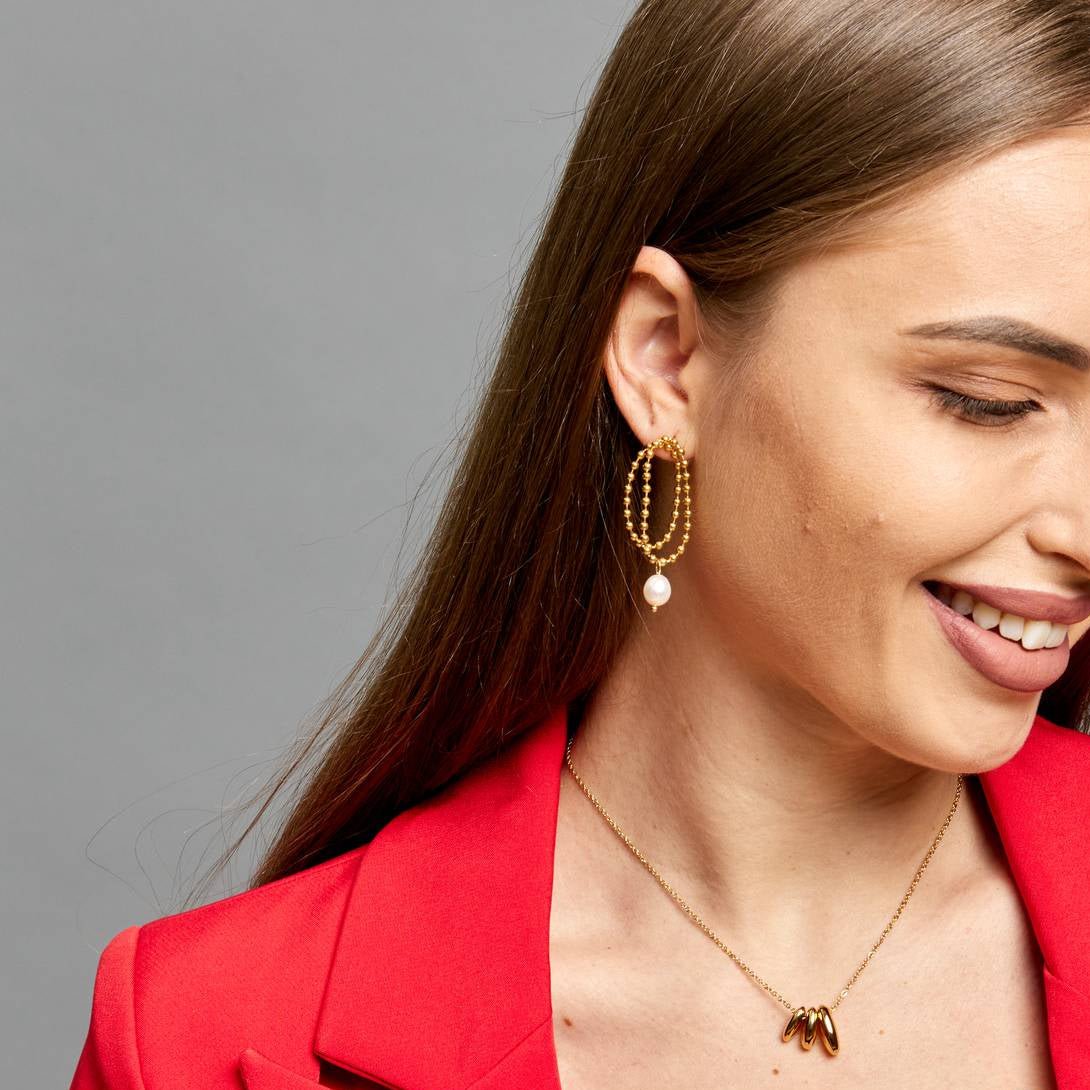 18K gold plated Stainless steel earrings - zemarajewelry