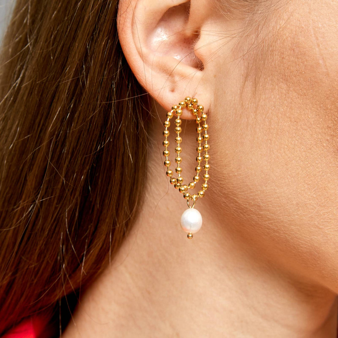 18K gold plated Stainless steel earrings - zemarajewelry