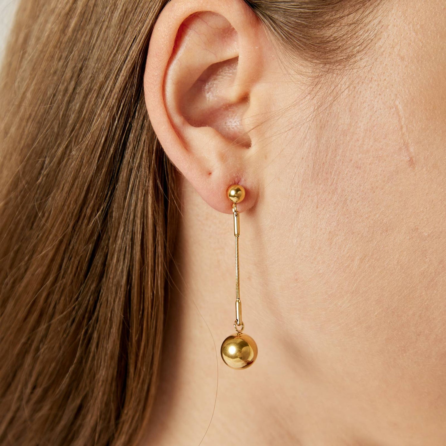 18K gold plated Stainless steel earrings - zemarajewelry