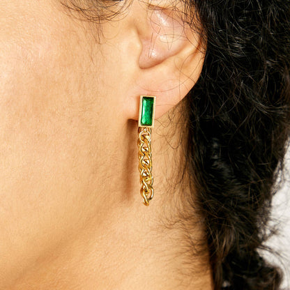 18K gold plated Stainless steel earrings, Intensity - zemarajewelry