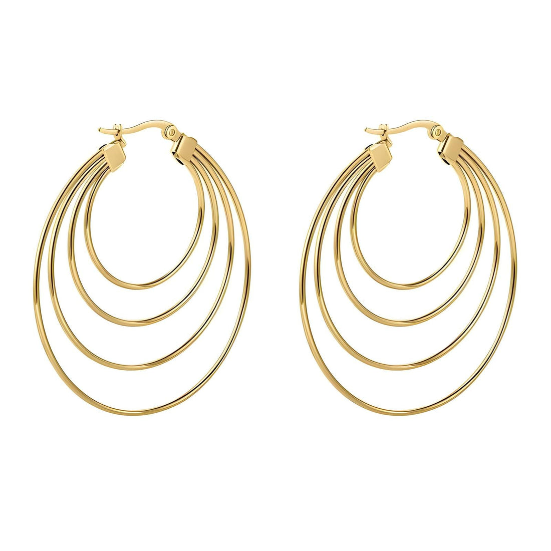 18K gold plated Stainless steel earrings, Intensity - zemarajewelry