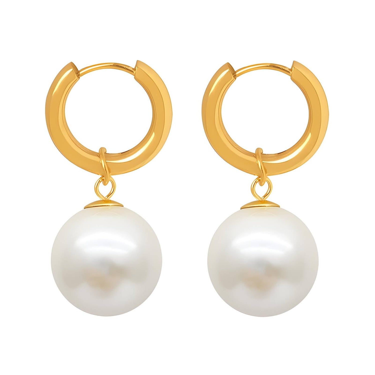18K gold plated Stainless steel earrings, Intensity - zemarajewelry