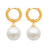 18K gold plated Stainless steel earrings, Intensity - zemarajewelry