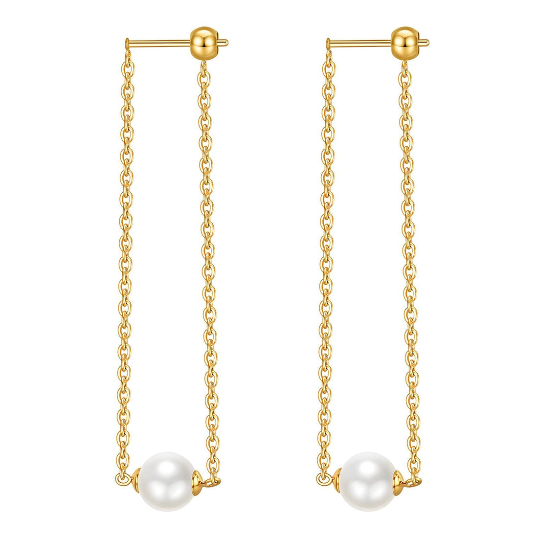 18K gold plated Stainless steel earrings, Intensity - zemarajewelry
