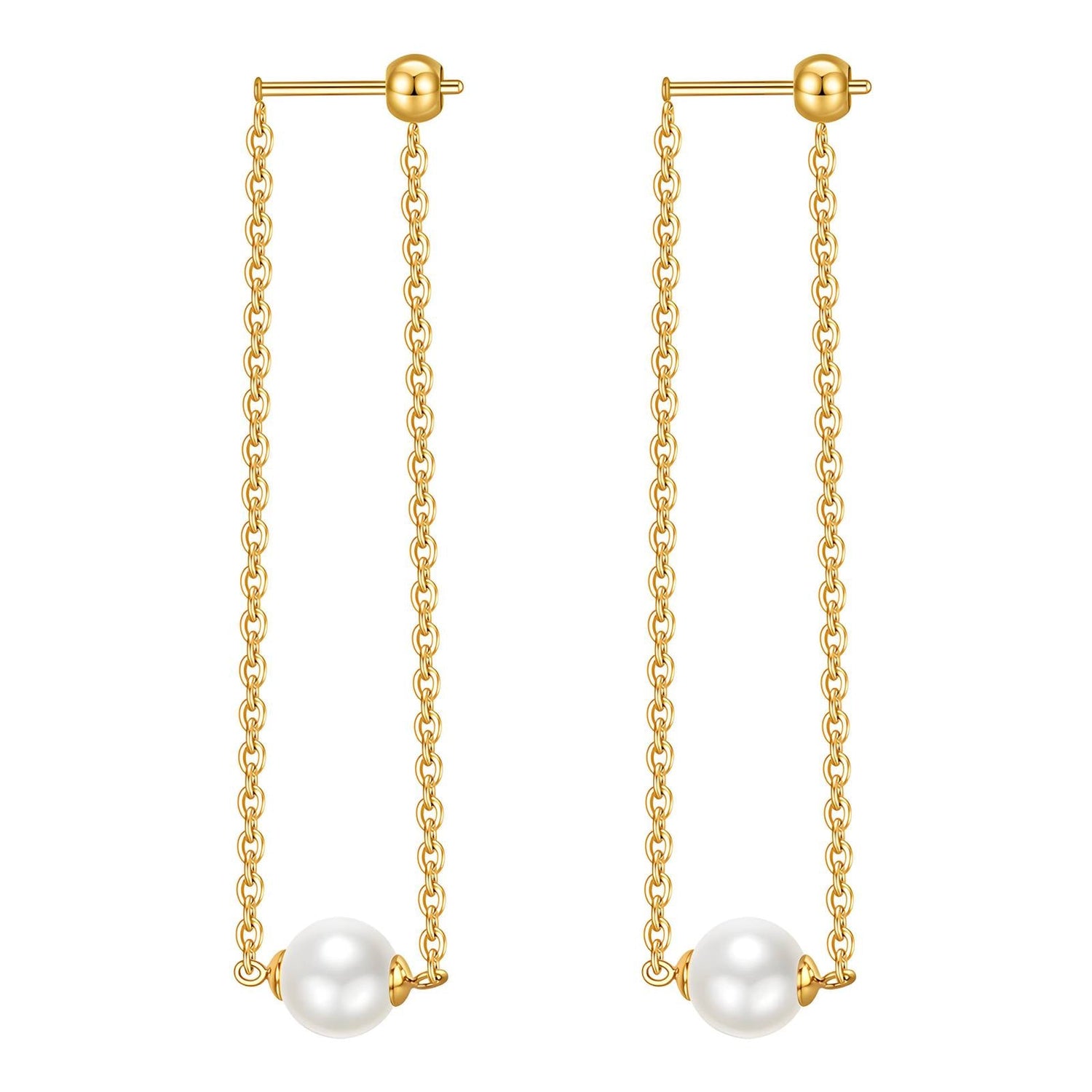 18K gold plated Stainless steel earrings, Intensity - zemarajewelry