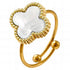 18K gold plated Stainless steel finger ring - zemarajewelry