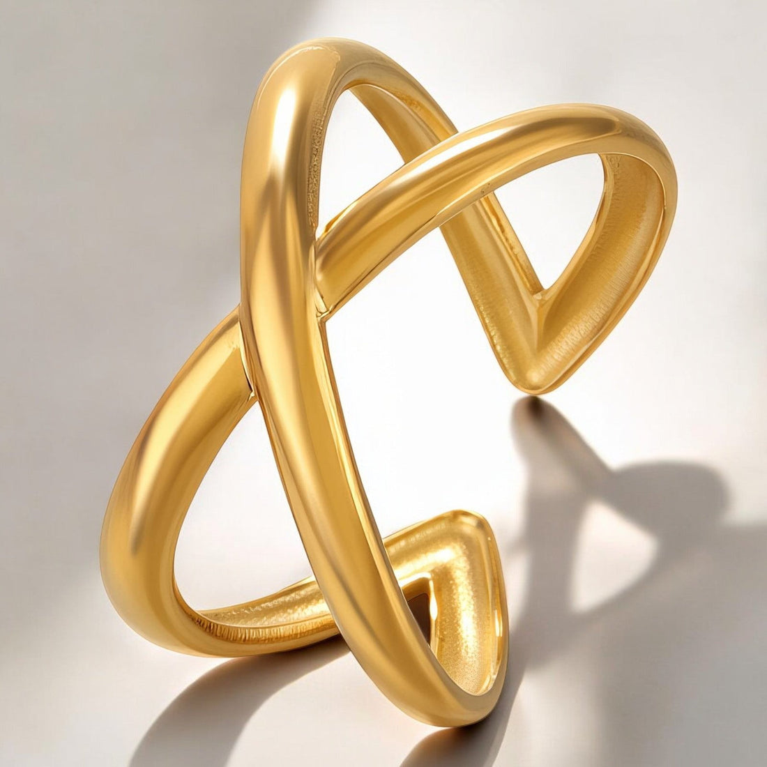 18K gold plated Stainless steel finger ring - zemarajewelry
