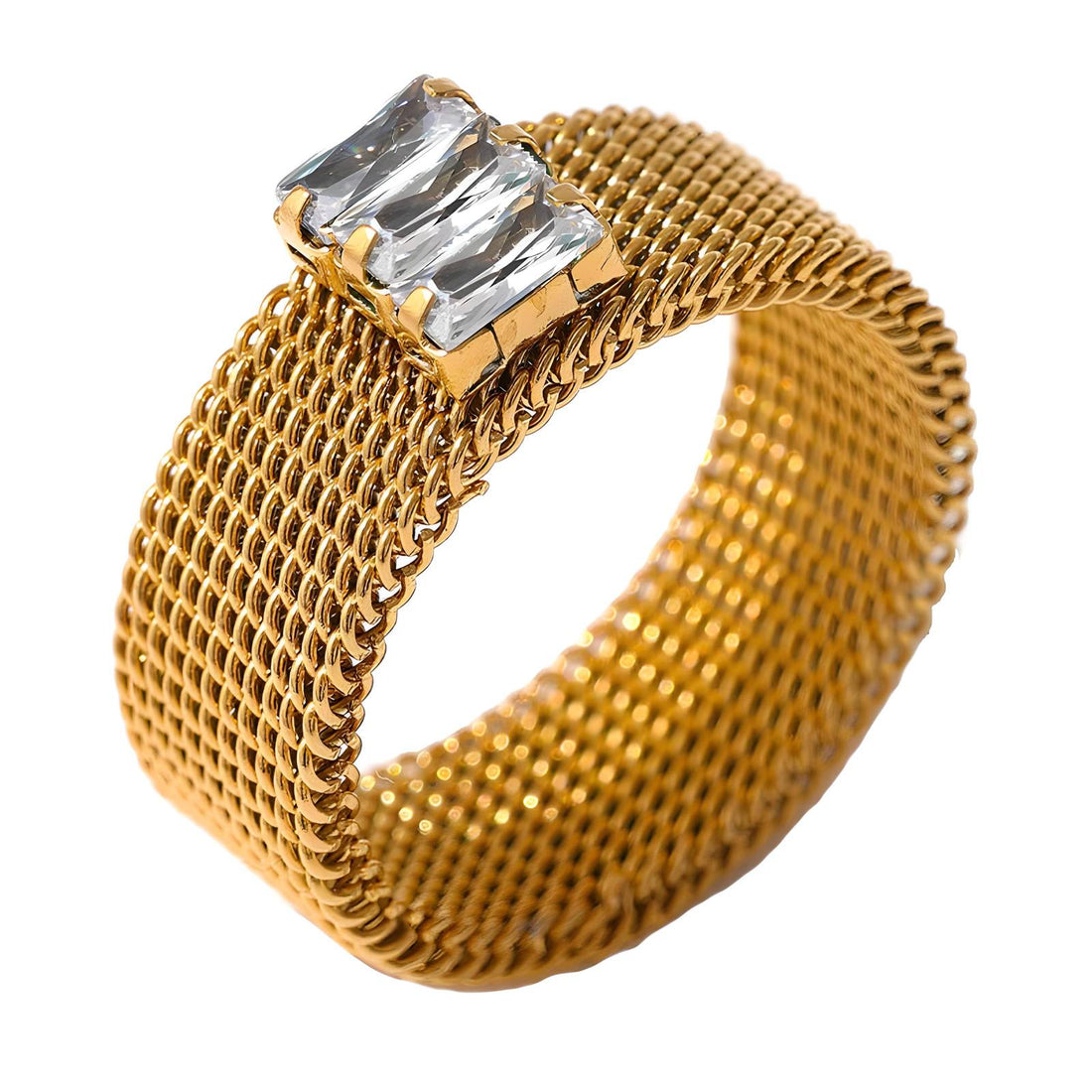 18K gold plated Stainless steel finger ring - zemarajewelry