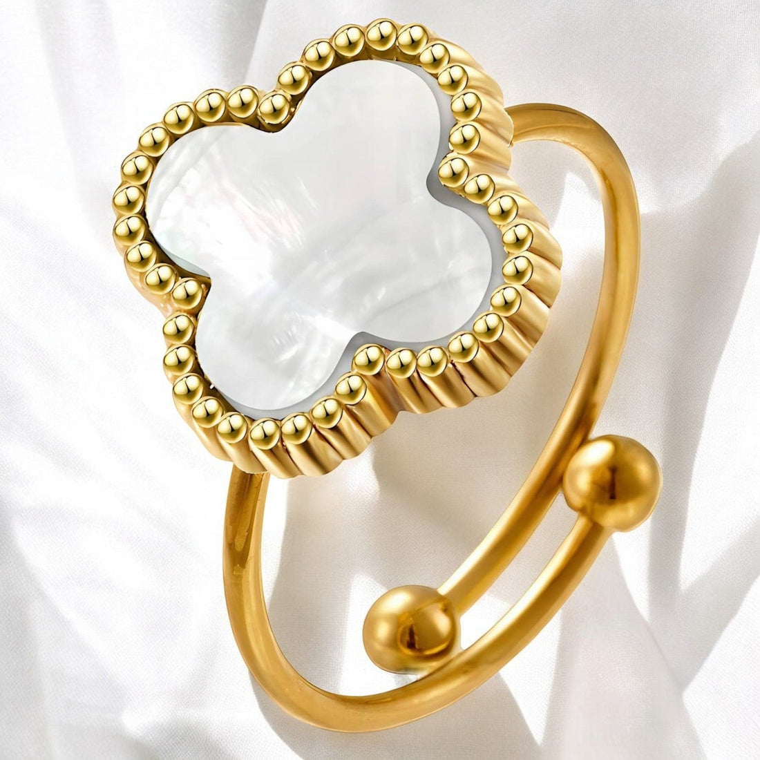 18K gold plated Stainless steel finger ring - zemarajewelry