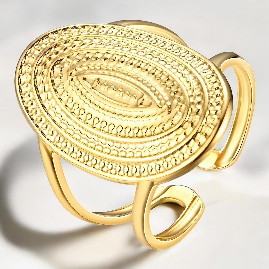 18K gold plated Stainless steel finger ring - zemarajewelry