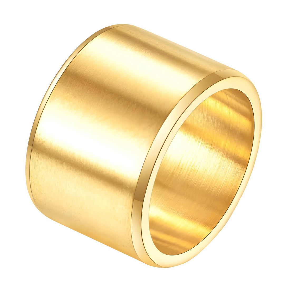 18K gold plated Stainless steel finger ring, Intensity - zemarajewelry