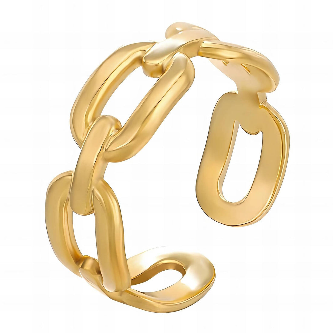 18K gold plated Stainless steel finger ring, Intensity - zemarajewelry