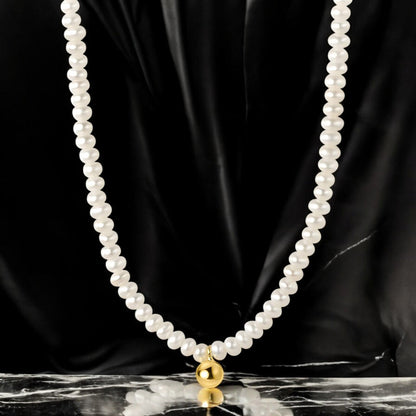 18K gold plated Stainless steel necklace - zemarajewelry
